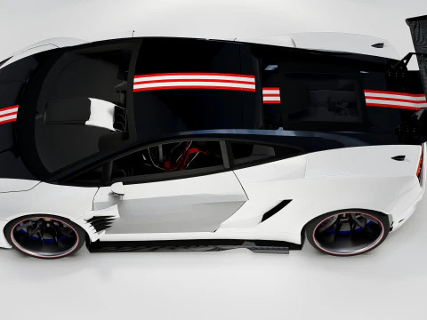 Lambo rghini Gallardo Widebody Racing Edition 3D Model