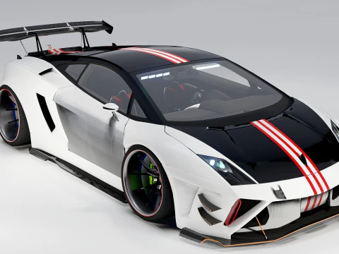 Lambo rghini Gallardo Widebody Racing Edition 3D Model
