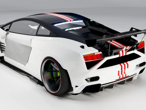 Lambo rghini Gallardo Widebody Racing Edition 3D Model