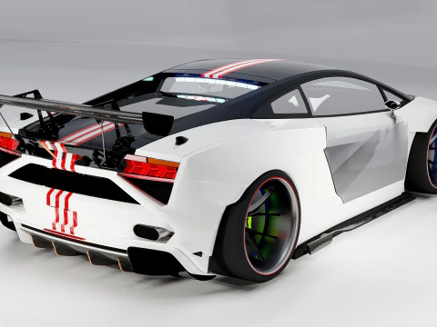 Lambo rghini Gallardo Widebody Racing Edition 3D Model