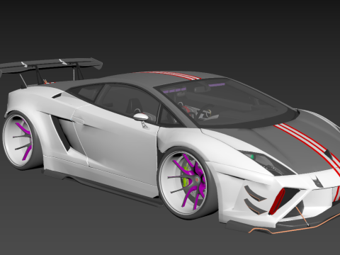 Lambo rghini Gallardo Widebody Racing Edition 3D 模型
