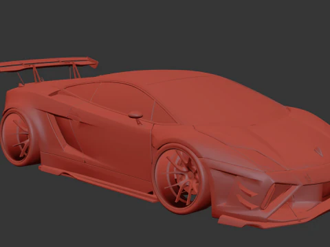 Lambo rghini Gallardo Widebody Racing Edition 3D Model