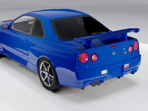 Nissan Skyline GT-R R34 3D Model