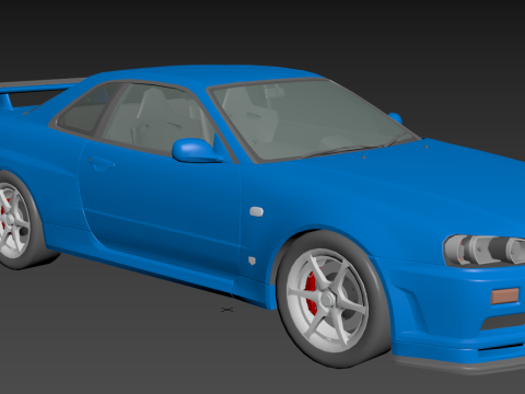 Nissan Skyline GT-R R34 Modelo 3D