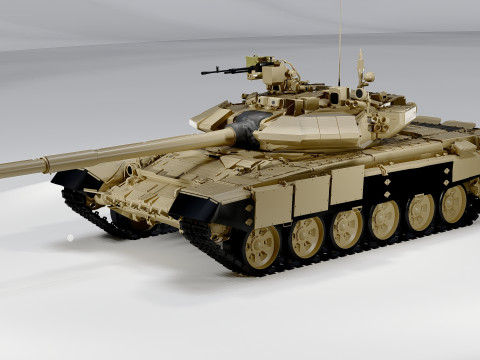 T-90S Main Battle Tank Panzer 3D Model