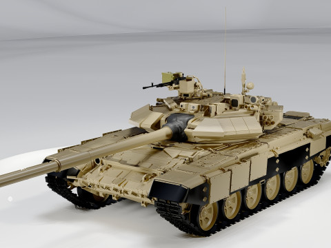 T-90S Main Battle Tank Panzer 3D Model
