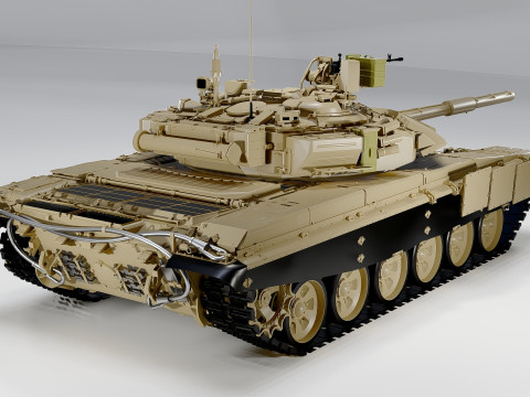 T-90S Main Battle Tank Panzer 3D Model
