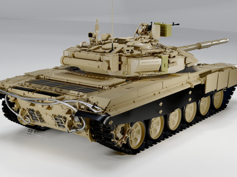 T-90S Main Battle Tank Panzer 3D Model