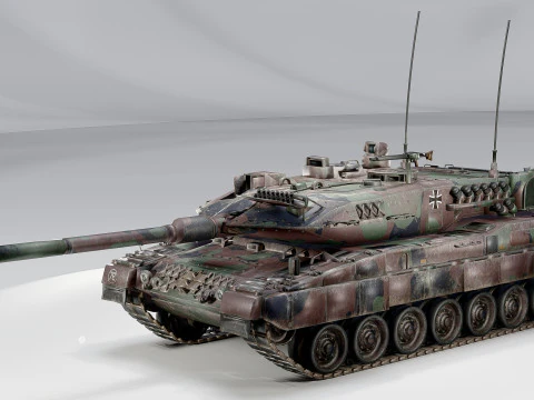 Leopard 2A7 Main Battle Tank German Panzer 3D Model