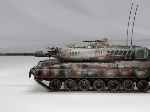 Leopard 2A7 Main Battle Tank German Panzer 3D Model
