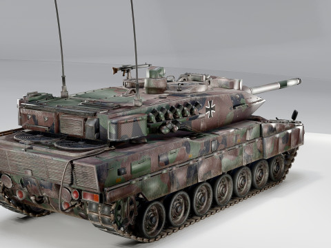 Leopard 2A7 Main Battle Tank German Panzer 3D 模型