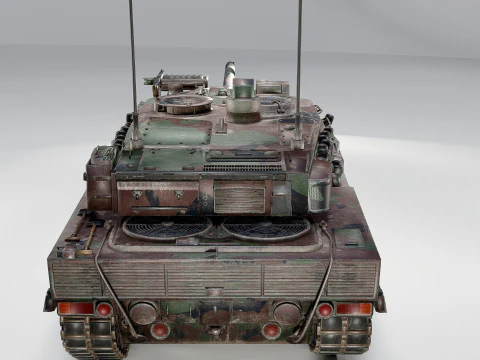Leopard 2A7 Main Battle Tank German Panzer 3D Model