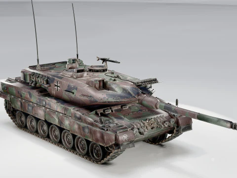 Leopard 2A7 Main Battle Tank German Panzer 3D Model