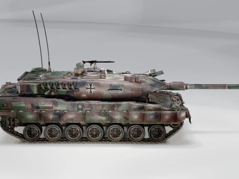 Leopard 2A7 Main Battle Tank German Panzer 3D Model