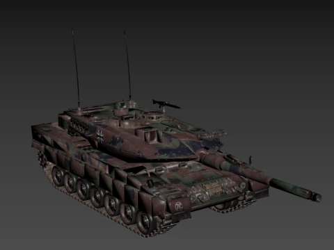 Leopard 2A7 Main Battle Tank German Panzer 3D Model