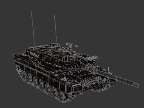 Leopard 2A7 Main Battle Tank German Panzer 3D 模型