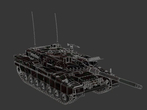 Leopard 2A7 Main Battle Tank German Panzer 3D Model
