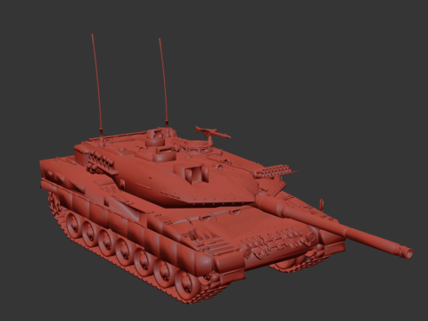 Leopard 2A7 Main Battle Tank German Panzer 3D 模型