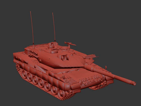Leopard 2A7 Main Battle Tank German Panzer 3D Model