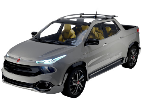 Fiat Toro Compact Pickup Truck Modello 3D