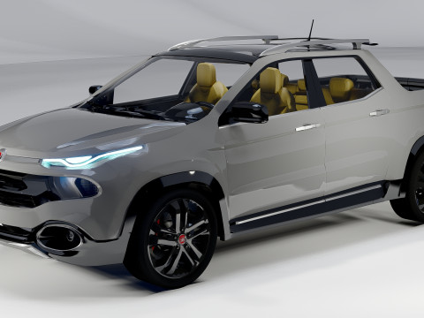 Fiat Toro Compact Pickup Truck 3D 모델