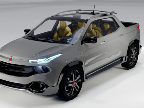 Fiat Toro Compact Pickup Truck 3D 모델