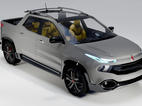 Fiat Toro Compact Pickup Truck 3D 모델