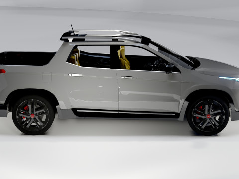 Fiat Toro Compact Pickup Truck 3D 모델