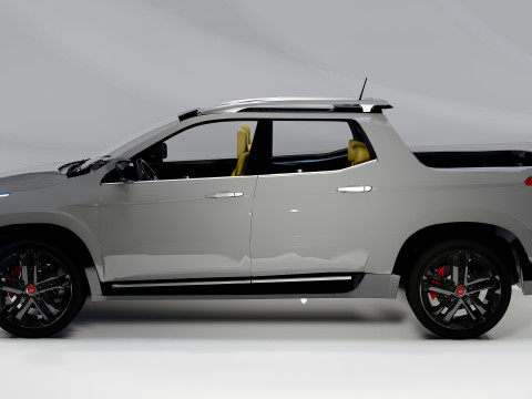 Fiat Toro Compact Pickup Truck 3D 모델