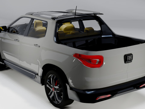 Fiat Toro Compact Pickup Truck 3D 모델