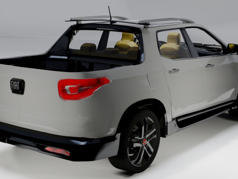 Fiat Toro Compact Pickup Truck 3D 모델