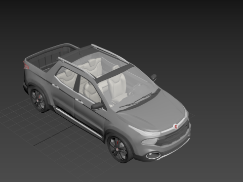 Fiat Toro Compact Pickup Truck 3D 모델