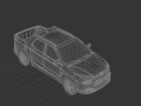 Fiat Toro Compact Pickup Truck 3D 모델