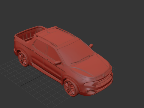 Fiat Toro Compact Pickup Truck 3D 모델