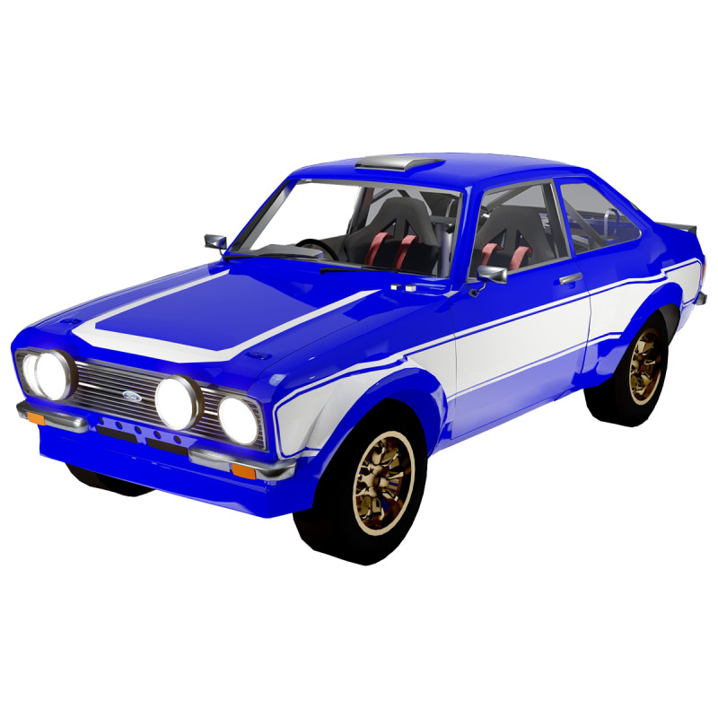 Fo rd Escort Mk2 Fast Furious 6 Rally Car Model 3D .c4d .max .obj .3ds .fbx .stl .blend