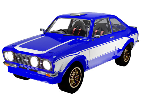 Fo rd Escort Mk2 Fast Furious 6 Rally Car 3D मॉडल