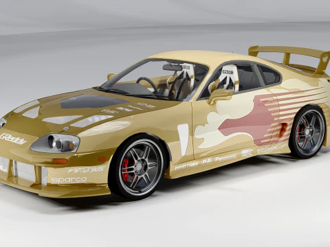 Toyota Supra Turbo Mk IV 1993 2 Fast 2 Furious Livery 3D Model