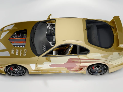 Toyota Supra Turbo Mk IV 1993 2 Fast 2 Furious Livery 3D Model