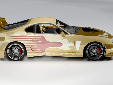 丰田 Supra Turbo Mk IV 1993 2 Fast 2 Furious 涂装 3D 模型