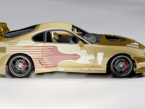 Toyota Supra Turbo Mk IV 1993 2 Fast 2 Furious Livery 3D Model