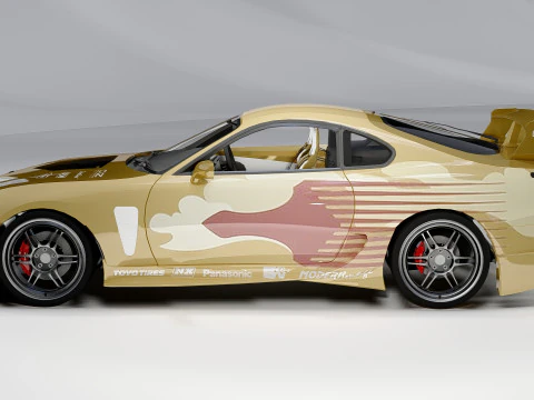 Toyota Supra Turbo Mk IV 1993 2 Fast 2 Furious Livery 3D Model