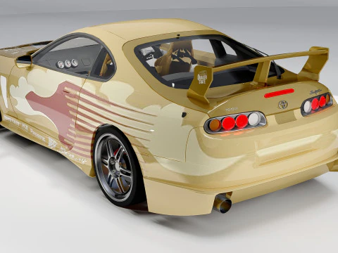 Toyota Supra Turbo Mk IV 1993 2 Fast 2 Furious Livery 3D Model