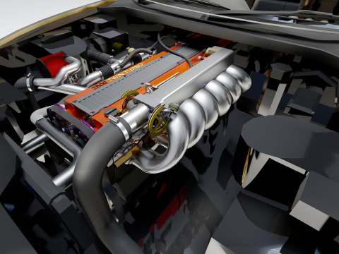 丰田 Supra Turbo Mk IV 1993 2 Fast 2 Furious 涂装 3D 模型