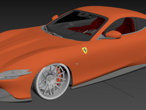 Ferrari Roma Italian Luxury Sports Car 3D Model