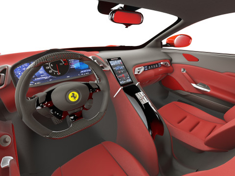 Ferrari Roma Italian Luxury Sports Car 3D Model