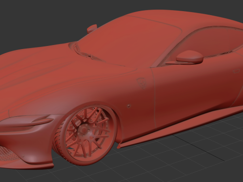 Ferrari Roma Italian Luxury Sports Car 3D Model