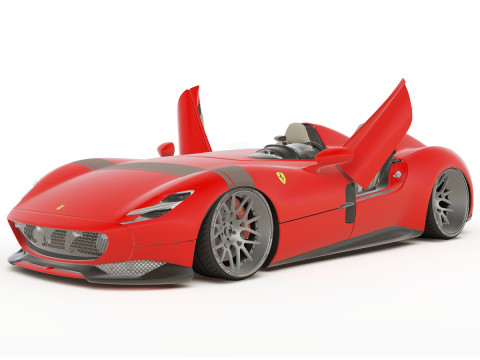 Ferrari Monza SP2 Forgiato Exclusive Speedster Supercar Modello 3D