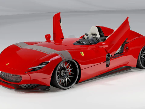 Ferrari Monza SP2 Forgiato'ya &Ouml;zel Speedster S&uuml;per Araba 3D Model