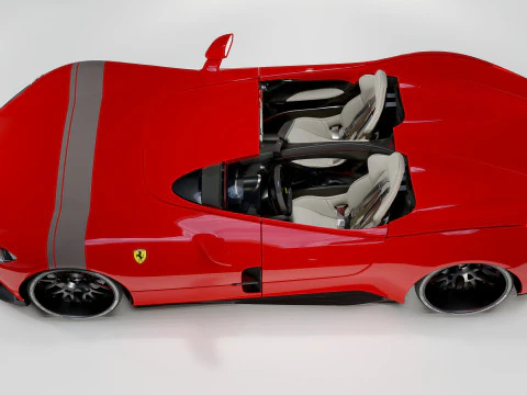 Ferrari Monza SP2 Forgiato'ya &Ouml;zel Speedster S&uuml;per Araba 3D Model