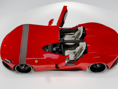 Ferrari Monza SP2 Forgiato Exclusive Speedster Supercar 3D 模型